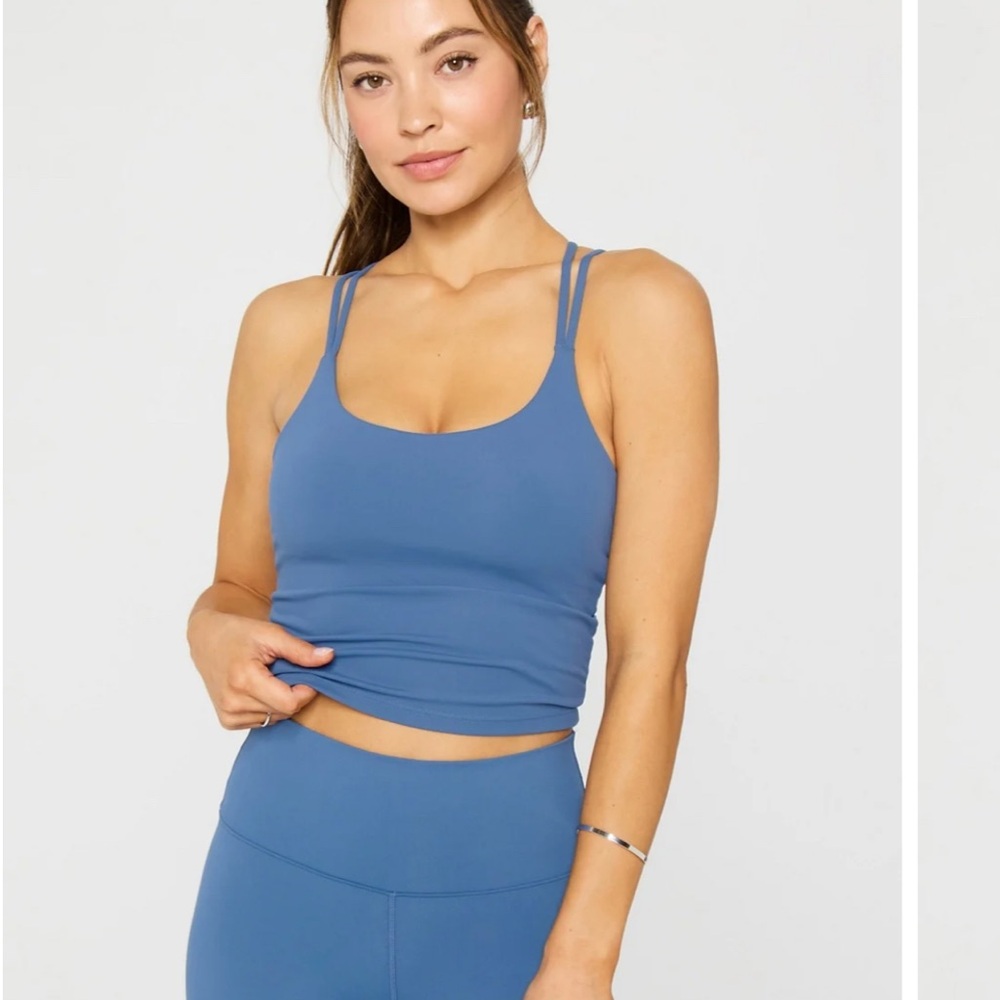 Fabletics Blue Women's Small Tank Top With Built In Bra